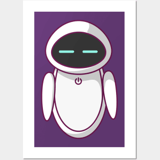 Cute Assistant Robot Bored Expression Posters and Art